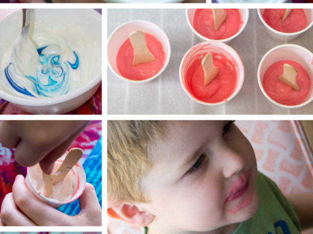 july 4th yogurt pops