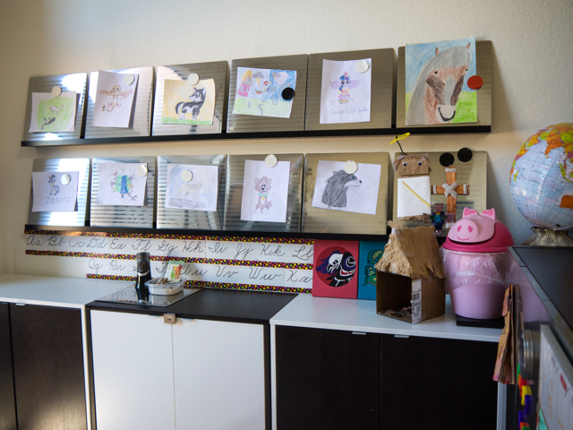 organized homeschool room